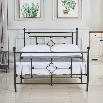 China Hot Selling Simple Design Metal Bed Iron Steel Material Queen Double Bed Grand Design Furniture for sale