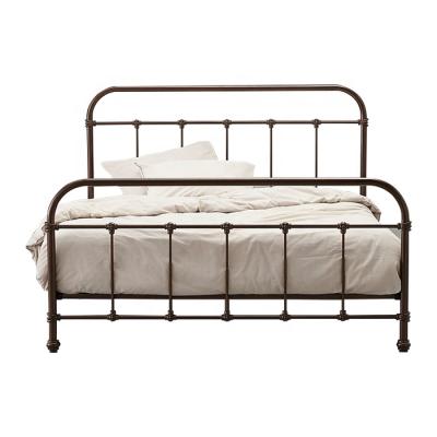 China Industrial antique design fashion color metal bed frame bed copper bronze antique cast iron for sale