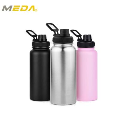 China Sustainable 30oz Double Wall Stainless Steel Water Bottle With Puff Lid for sale