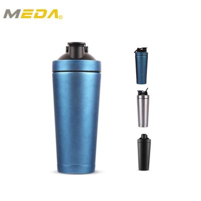 China 750ml PORTABLE GYM Sports Stainless Steel Protein Shaker Bottle Double Wall Insulated Sports Water Bottle for sale