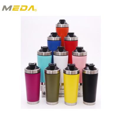 China Sustainable Protein Shaker Bottle Stainless Steel Double Wall Insulated Sports Bottle For Gym for sale