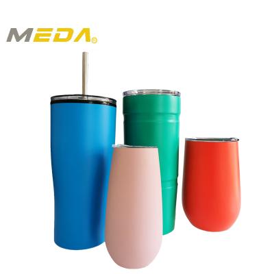 China PORTABLE Double Wall Stainless Steel Insulated Thermos Tumbler With Lid for sale