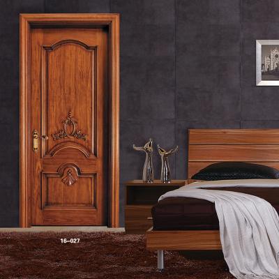 China Waterproof Light Walnut Italy Style Single Wood Door Good Quality PVC Room Custom Interior Doors for sale