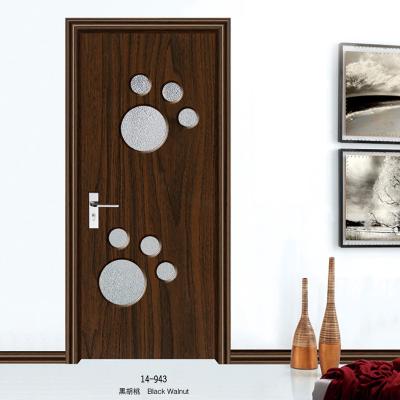 China High quality waterproof pvc wooden door design with competitive price interior pvc door for sale