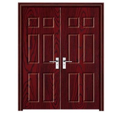 China Modern Chinese Direct Luxury Entrance Morden Factory Front Door Glass Inset Pvc Wooden Doors For Dubai for sale