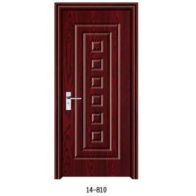 China New Modern Design Customized Kitchen Room Office Bedroom PVC Interior Waterproof Skin Veneer Solid Wood Doors With Frame for sale