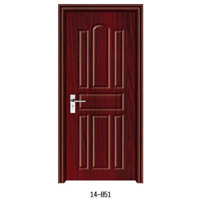 China Modern Made in China Customized Luxury Hotel Room Bathroom Burgundy PVC Wood Door for Interior for sale