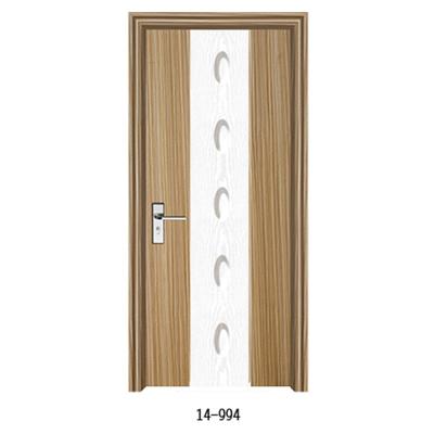 China Modern Factory Direct Custom Types Modern Contemporary Room Doors Hdf Board PVC Veneer Wooden Interior Doors With Frames for sale