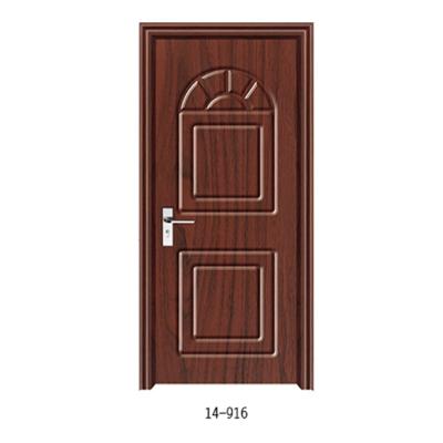 China Latest Design Modern Bedroom Turkey Style PVC Veneer Interior Room Wood Door for sale