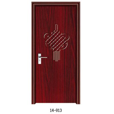 China Modern Custom Modern Coating PVC Color Simple Wood Interior Doors For Room for sale