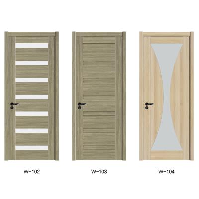 China High Quality Bedroom Wooden Door Waterproof Dressing Sliding Bathroom Glass Door for sale