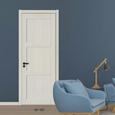 China Simple design waterproof wooden door in pastoral style bedroom door and bathroom doors pvc for sale