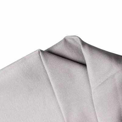 China Wholesale Gray Color Stock Textile Antistatic Dyed 100% Twill Cotton Fabric for sale