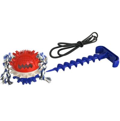 China Dogs Eu Standard For Sale Environmental Friendly Hot Vinyl Customized Toysoutdoor Dog Tug Of War Elastic Rope Toy Molar Squeaky for sale