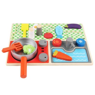 China Pretend Play Toy Set Food Toys Pretend Play For Girls Kids Kitchen Set Toy Miniature Vegetables Fruit Educational Wooden Kitchen Toys Play Set for sale