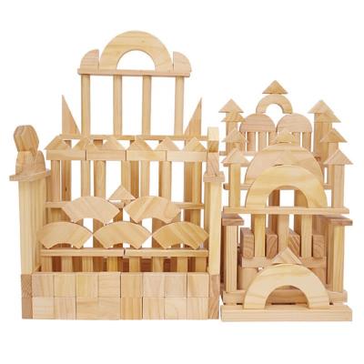 China DIY Building Brick Kindergarten Wooden Giant Blocks For Preschool Outdoor Blocks Toy Carbonization Garden Children's Housing Building Block Big Large for sale