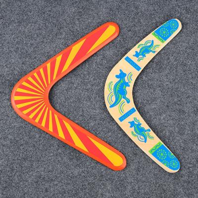 China Ourdoor New Wooden Flying Boomerangs V Shape Outdoor Toys Returning Flying Discs Aerial Game Kids Australian Bumerang Bumblebee Style for sale