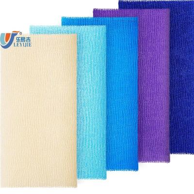 China Manufacturer Supply Colorful Japanese Disposable Bath Towel Beauty Skin Cloth Body Wash Towel 100% Nylon for sale