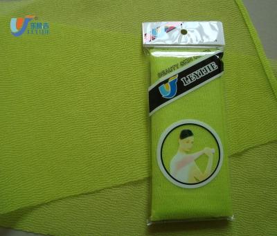 China Exfoliate High Quality Beauty Japanese Skin Washing 100% Nylon Sauna Body Towel Nylon Exfoliating Cloth for sale