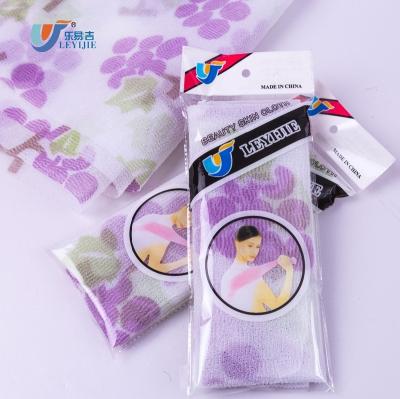 China EXFOLIATE Custom Printed 100% Wash Nylon Exfoliating Fabric Nylon Japanese Korean Beauty Scrub Skin Towels for sale