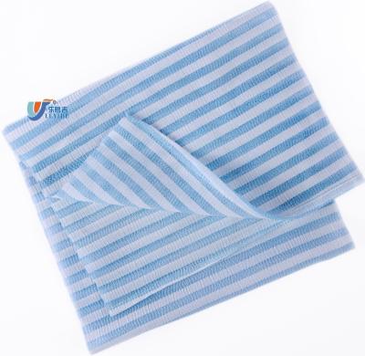 China Japanese Beauty Skin Cloth +40% Stripes 60% Nylon Polyester Disposable Customer Exfoliating Disposable Body Towels Dish Cloth for sale