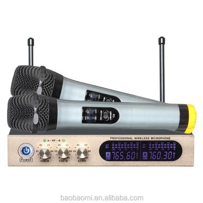 China Economic Portable Karaoke MIC S-15-3 Microfono Radio With Reverb Tuning KTV Karaoke Wireless Microphone for sale