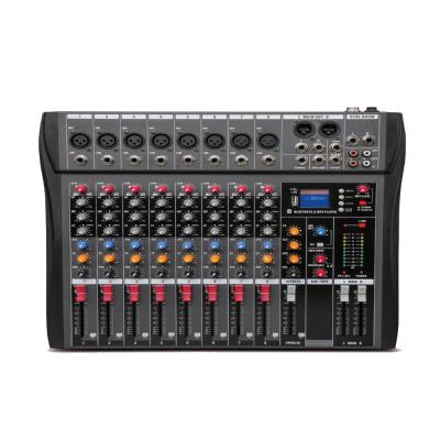 China DELAY / REPEAT / GAIN / BAOBAOMI DJ BT Audio Audio Mixer 8 Channel HI LOW Professional Sound Mixer for sale