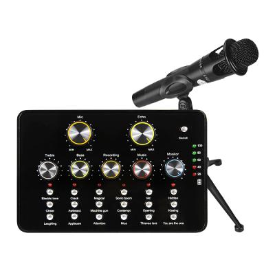 China BAOBAOMI 2021 Professional Sound Microphone V10 Sound Card Perfect for sale