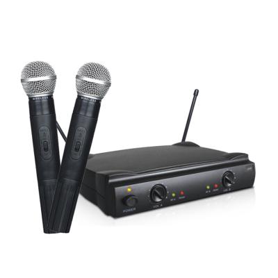 China Economic Church 2 Channel UHF Audio Handheld System Odm Wireless Microphone for sale