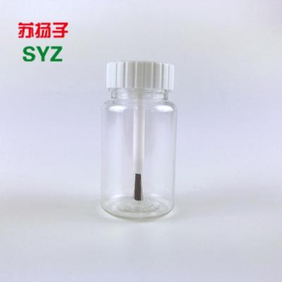 China Personal Care 65ml Plastic Liquid Brush Cap Plastic PET Glue Bottle for sale