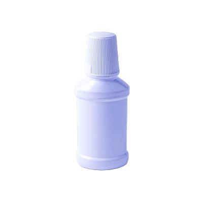 China Cosmetic Packaging 250/300/400ml Medicine Liquid White Mouthwash Bottle Plastic Pet With Screw Cap for sale