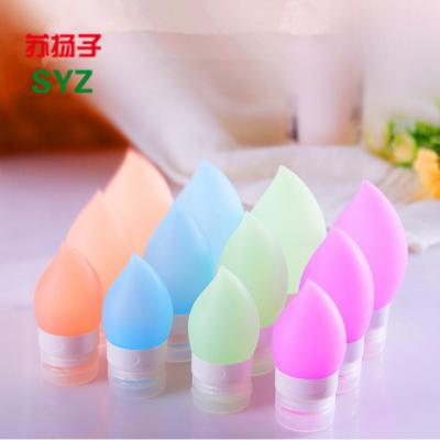 China Zhejiang factory direct custom empty personal care silicone 40ml/60ml/90ml travel cosmetic bottle set pink shampoo bottle silicone travel kit for sale