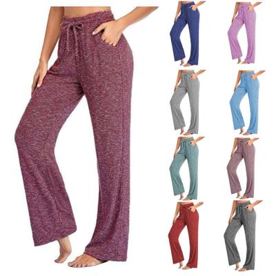 China Anti-Wrinkle 2022 Spring Yoga Pants Quick Drying Women's Wide Leg Pants for sale