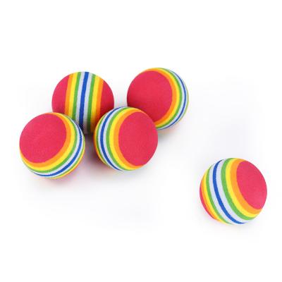 China Factory Wholesale High Quality Colored Cat Kitten Dog Eva Bubble Rainbow Soft Stocked Ball for sale