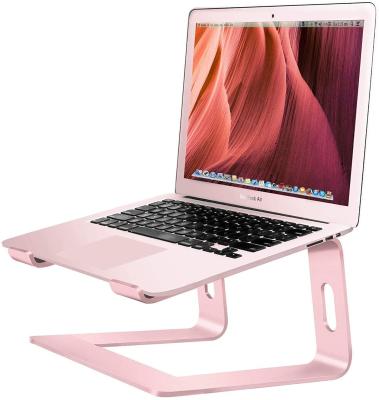 China Pink portable laptop stand Aluminum  Computer Stand  Detachable Laptop Stand Compatible with 10-15.6 In Laptops Rose for sale