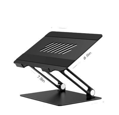 China Adhesive foldable laptop stand Ergonomic Adjustable Computer Laptop Riser  with 10-17 Inch All Laptops-Black for sale