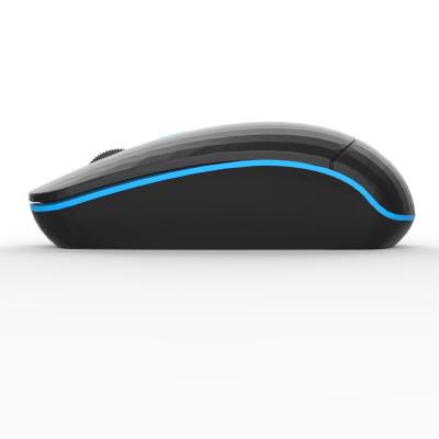 China Shenzhen OEM factory supply full black color wired optical mouse with 3D for computers application for sale