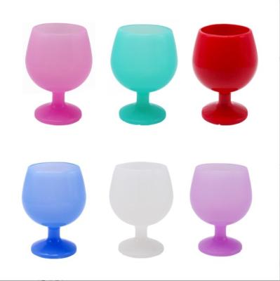 China Travel Creative Disposable Silicone Wine Cup for Outdoor Camping Standing Goblet for sale