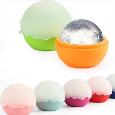 China Stocked Food Grade Safe Silicone Whiskey Ice Cube Ball Mold Maker for Bar Party Home for sale