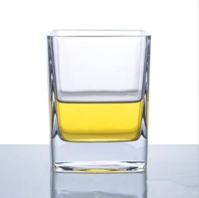 China Whiskey Wedge Glass for Household Home Hotel Bar Square Glass Cup Ready To Ship 1 Piece for sale