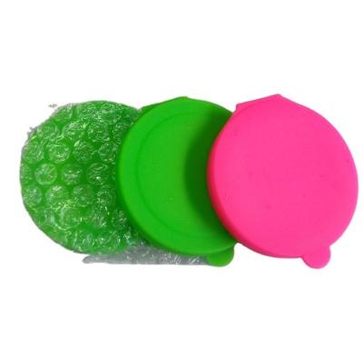 China Silicone Pocket Mirror Round Glass Silicone Makeup Compact Mirror for Portable Us for sale