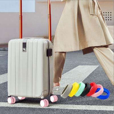 China Moulding Processing Service Silicone Luggage Suitcase Wheels Cover for Trolley Case for sale