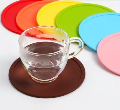 China Customized Silicone Coasters for Sustainable Round Mat in Home and Office Essentials for sale