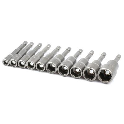 China Steel Low price best selling magnetic nut driver set for drill 8mm magnetic nut setter for sale