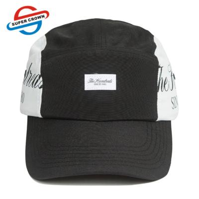 China Mens Waterproof Quick Dry Fit 5 Panel Black Nylon Dad Hats With Logo Custom Mesh Running Hat for sale