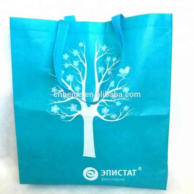 China Large Handle Portable Reusable Ultrasonic Non Woven Grocery Packaging Custom Cheap Nonwoven Shopping Bag for sale