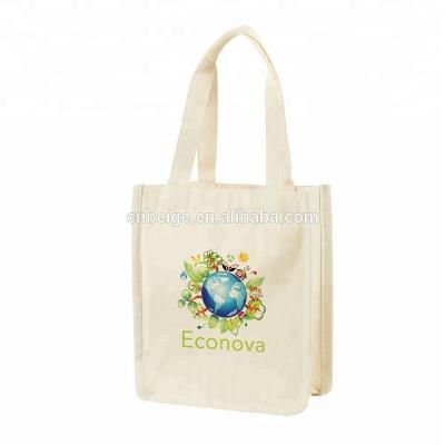 China 100% Custom Shopping Eco-Friendly Logo Natural Durable Cotton Canvas Tote Bag for sale