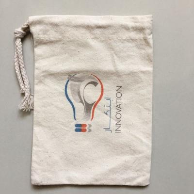 China 100% Eco-friendly Logo Printed Cotton Pouch Personalized Gift Packaging Cosmetic Drawstrings Bag Jewelry Package Bag for sale