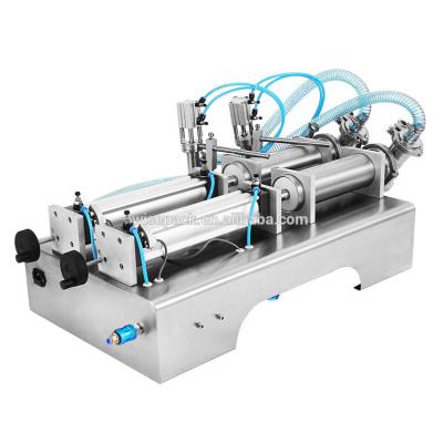 China Two Food Filling Nozzle Semi Automatic Liquid Filling Machine for sale