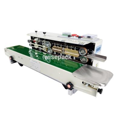 China Continuous Food Strip Sealer, Solid Ink Sealing Machine With Date Printing for sale